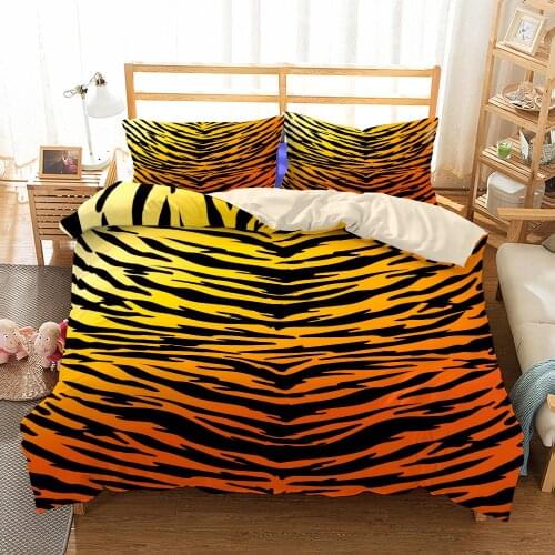 Animal patterned 3d bedding set king queen double full twin single size bed linen set