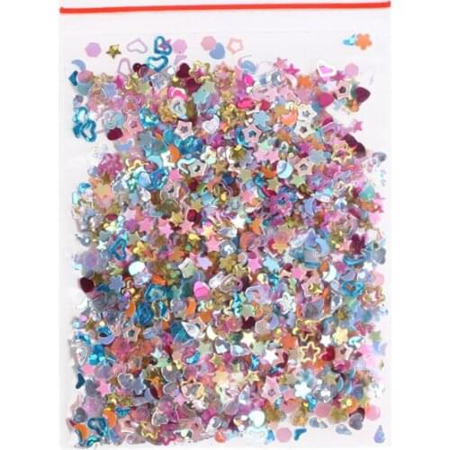 Lot 5000Pcs DIY Mixed Plastics Glitter Heart Star Flower Nail Art Decoration 667D