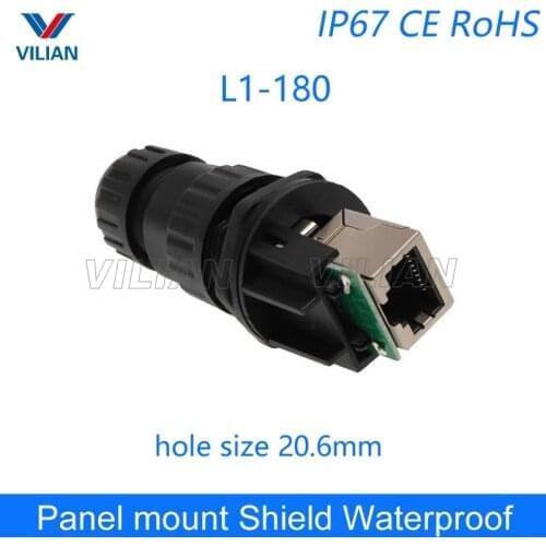 M19 quickly assembly Socket RJ45 outdoor Connector Waterproof AP box metal shielded adapter IP67 Interface Factory sell