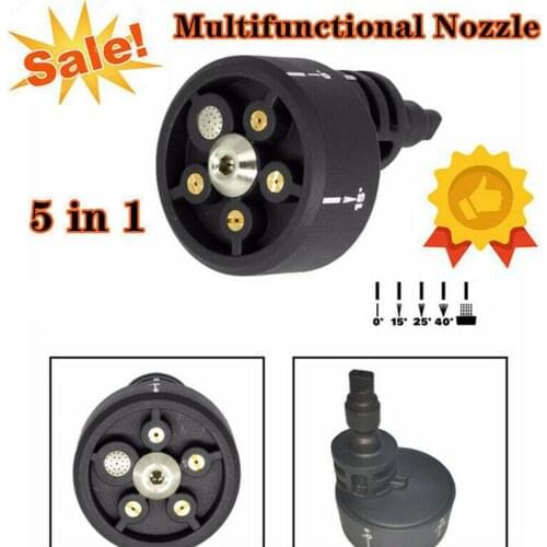 5-in-1 Multi-functional Pressure Washer Spray Nozzle Brass 500PSI 15° 25