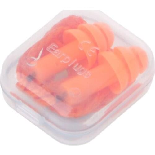 Soft Silicone Wired Ear Plugs Noise Reduction Caps Earmuffs Hearing Protection