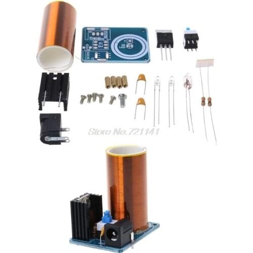 9-12V BD243 Mini Tesla Coil Kit Electronics DIY Parts Wireless Transmission DIY Board Module Set Dropship
