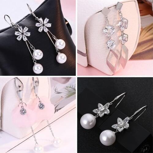 Womens Earrings Set Tassel Pearl Earrings For Women Bohemian Fashion Jewelry 2020 Geometric kolczyki Hoop Earings