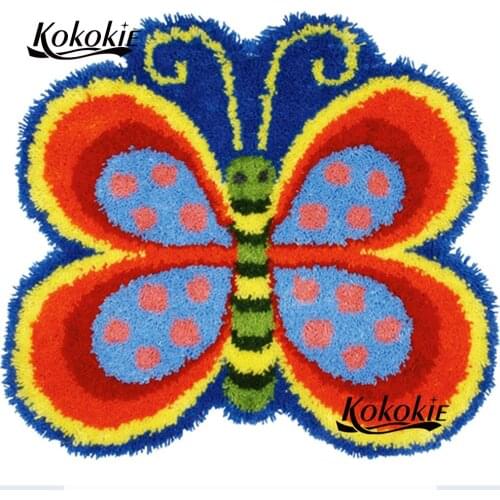 3d latch hook kits rug tapestry kits butterfly printed canvas accessories foamiran for crafts crochet tapis needle for carpet