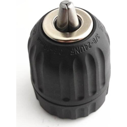 New Arrival 0.8-10mm Auto Lock Keyless Drill Chuck 3/8" 24UNF for Drills and Screwdrivers Power Tools Accessories
