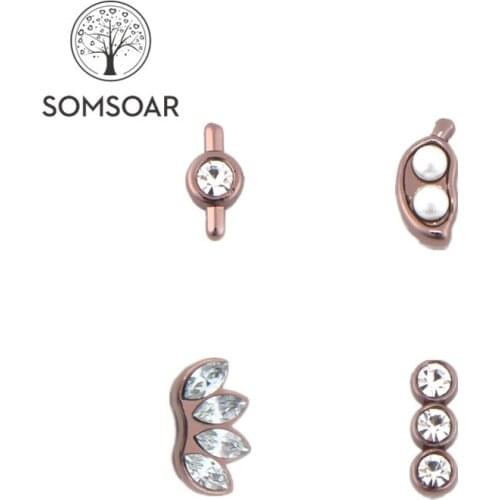 Somsoar Jewelry Coffee Slide Charms fit 10mm Wide Mesh Bracelet mixed lotus & Crystal & pea Charms 10pcs/lot