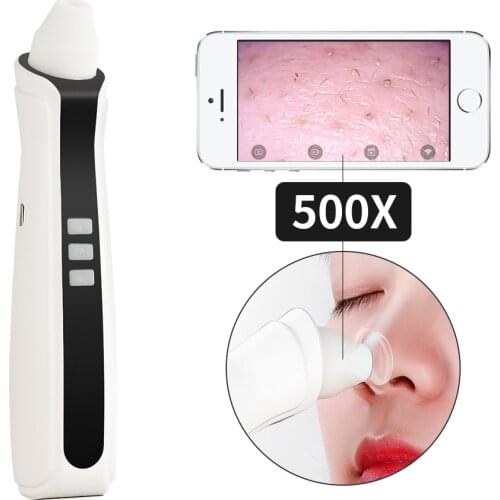 USB Rechargeable Visual Blackhead Remover Facial Pores Black Head Cleaner Vacuum Suction 5 Mega-Pixel WIFI Microscope Camera