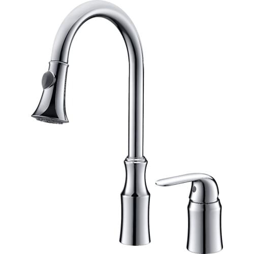 Free ship 16.9"Height Pull-Down Spray Kitchen Sink Faucet chrome Finish widespread 2 Holes mixer tap 2016 New