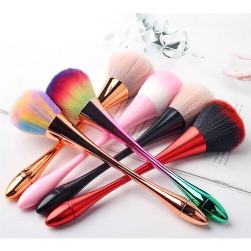 1PCS Makeup Powder Brush Ergonomic Handle Foundation Brush Nail Dust Brush Nail Powder Remover Brush For Nail Care