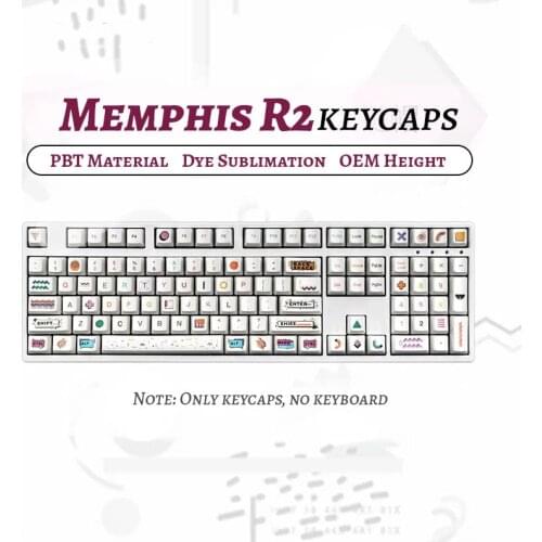 104 Keys OEM Profile DYE-Sub PBT Keycap Minimalist Cartoon Theme Minimalist Style Suitable For Gaming Mechanical Keyboard