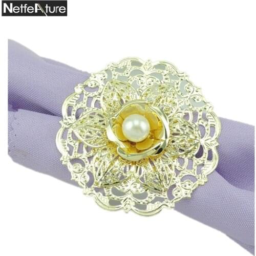 12PCS/LOT New Pendulum Antique Pattern Metal Napkin Buckles Alloy Napkin Ring Hotel Wedding Party Tableware Decoration Favors