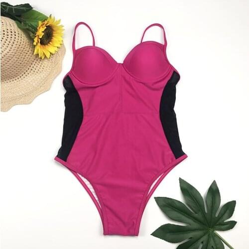 2021 New Fashion Ladies Color Matching Swimsuit Sexy Backless Quick-drying Durable One-piece Swimsuit Swimsuit Bikini Suit