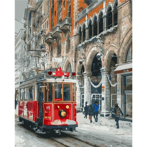 40*5CM Hand Painted Home Decoration Acrylic Digital Oil Painting By Numbers