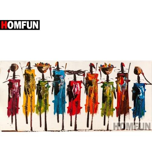 HOMFUN Full Square/Round Drill 5D DIY Diamond Painting "Oil painting character" 3D Embroidery Cross Stitch 5D Home Decor A27003