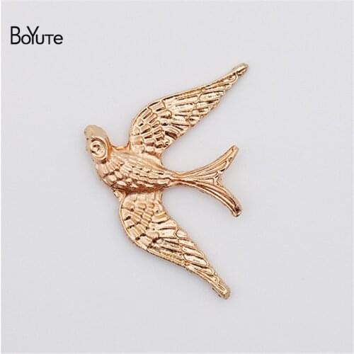 BoYuTe (50 Pieces/Lot) Metal Alloy 23.5*35MM Flying Swallow Materials Ancient Style Diy Hair Ttiara Hair Accessories Parts