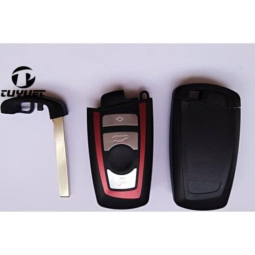 Smart Remote Key Shell Case for BMW CAS4 F 3 5 7 Series E90 E92 E93 X5 HU100R with Uncut Blank Blade