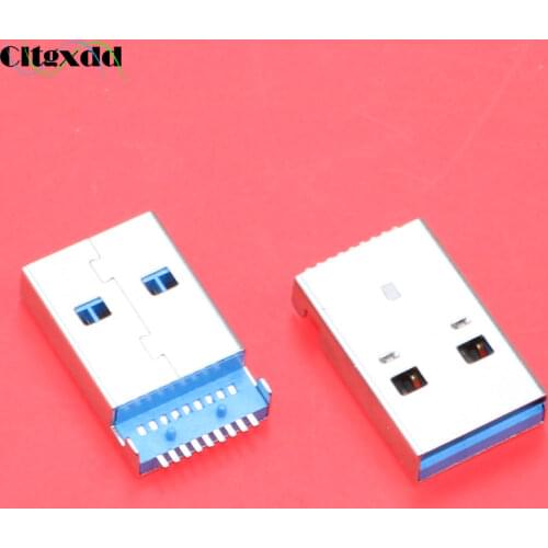 Cltgxdd 1pcs USB 3.0 A Type Male Plug Connector High-speed Data Transmission USB 3.0 Jack Charging Socket Soldering