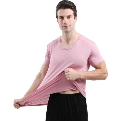 2021 New Summer O-Neck Thin Stretch Large Loose Plus Size 6XL TopsTees Soft Mens Home Short sleeve T-shirt