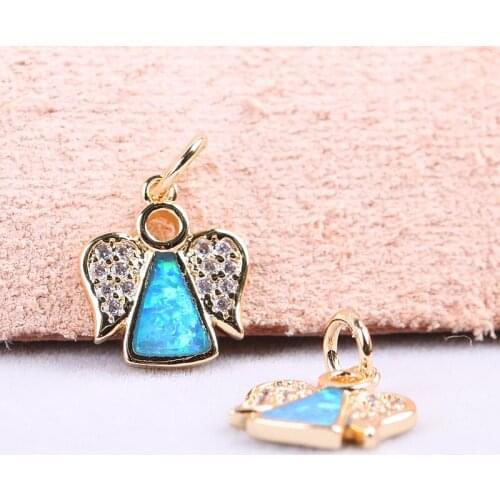 GYWYN Hot Jewelry Angel Wings Necklace Pendant Female micro insert Rhinestones Genuine Gold Wings Necklace Temperament