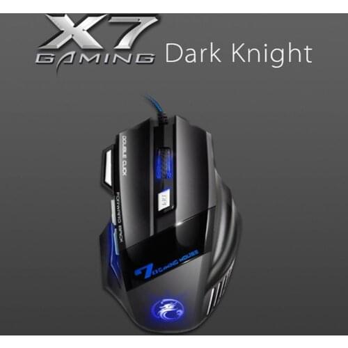IMICE X7 Gaming Mouse Ergonomic Design 7 Button ABS Double-click Key Optical Mouse for Computer