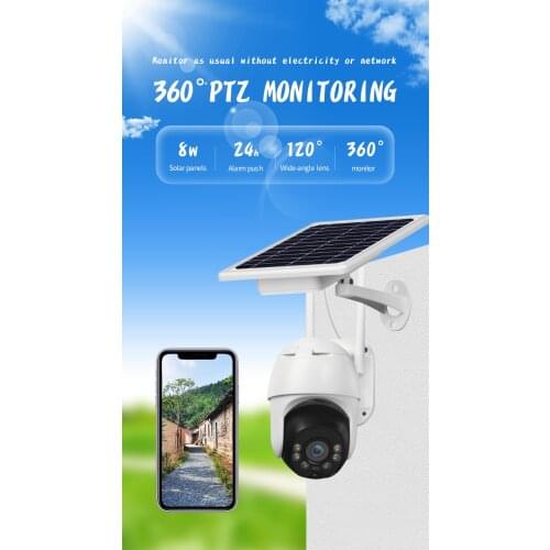 1080P Solar Battery Power 4G Network IP Camera Outdoor Waterproof Night Vision APP Control Surveillance Hunting Trail 4G Camera