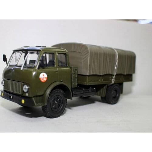 Classic Diecast Toy Model 1:43 Soviet Union Russian MAZ 500B 1962 Vintage Van Truck Transporter Model for Collection,Decoration