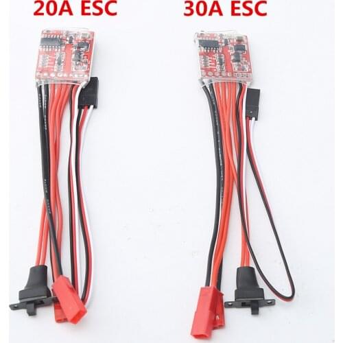 MINI 20A/30A ESC Motor Speed RC ESC Brush Brake switch RC 2S/3S for Controller RC Boat /Car Prototank Top Regulator