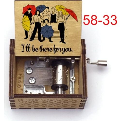 New TV show Friends Music Box Hand Wood Song Theme I'II BE THERE FOR YOU color print fans Birthday Christmas friends Gift Craft