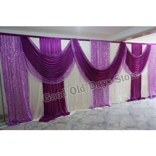 New Wedding Party Backdrop Drapes Curtain 10ft x 20ft wedding stage banquet marriage party stage background backdrop decoration