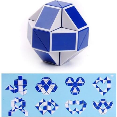 Plastic Magic Ruler 24 Wedges Magic Snake Cube Twist Puzzles Educational Toys Children Portable Interactive Present#38