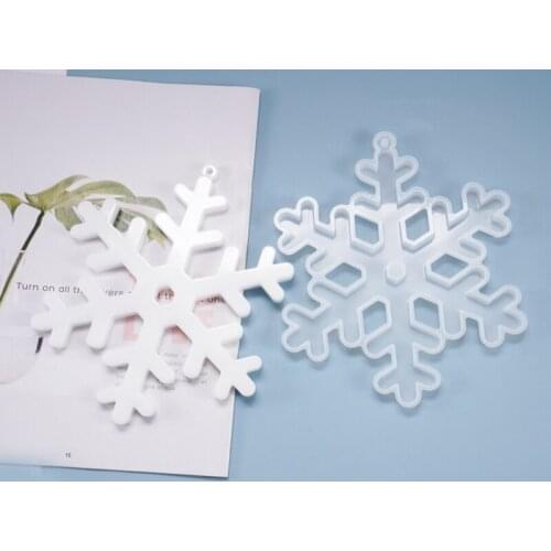 Crystal Epoxy DIY Resin Mold Christmas Snowflake Listed Pendant Silicone Mould