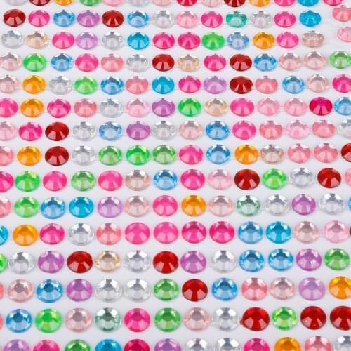 6mm about 504pcs Self Adhesive Acrylic Rhinestone for Phone PC Car Decal Styling Accessories Art Diamond Scrapbooking Stickers