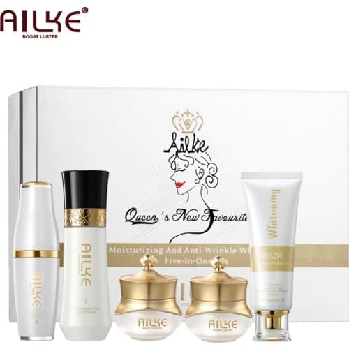 AILKE facial Skin Care Sets women Gift dark spot remover rejuvenator anti acne wrinkle Brightening whitening cream vitamin face
