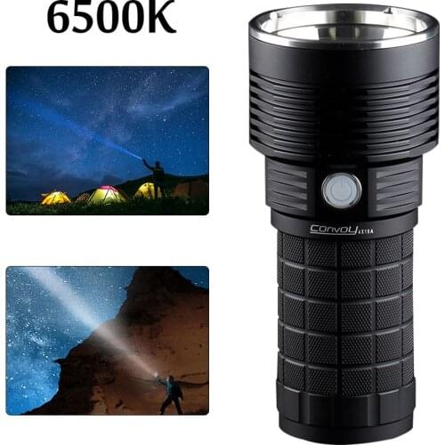 LED Flashlight Hunting Hiking Lantern LED Torch Lamp Flash Light Work Light 4*18650 Searching Lamp Flashlight Case