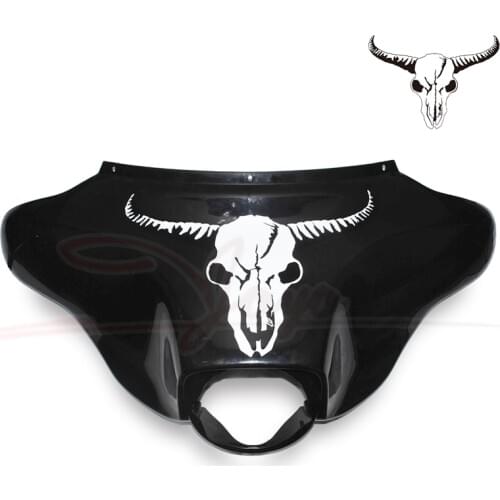 Motorcycle Outer Fairing Bull Skull Decals Stickers For Harley Touring Street Glide Electra Glide Ultra Classic Trike models