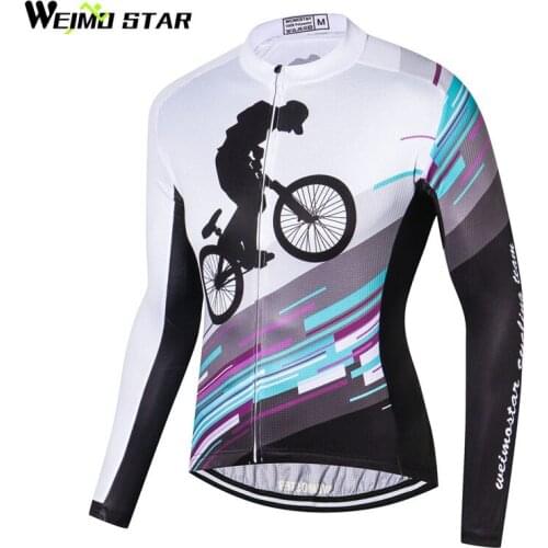 Weimostar Racing Sport Mountian Bicycle Cycling Clothing Long Sleeve Cycling Jersey Jacket Men Autumn Road mtb Bike Jersey Shirt