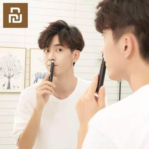 Xiaomi Electric Mini Nose Hair Trimmer Portable Ear Nose Hair Shaver Clipper Waterproof Double-edged Rotating Cutter Head