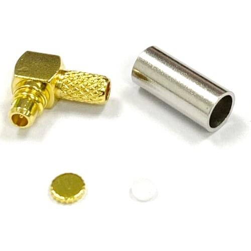 1PC MMCX Plug Male Crimp RF COAX Connector RG316 RG174 LMR100 Right Angle Type