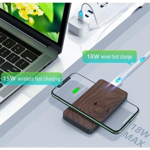 Wireless Charging Power Bank 10000mAh 22.5W FCP Fast Charging Powerbank 15W PD QC 3.0 Portable Charger Station For iPhone Xiaomi