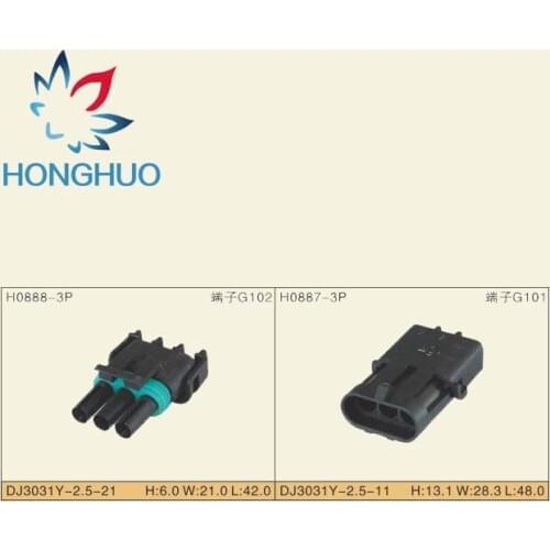 20 PCS 3 Pin 12010717 12015793 Female Male Weather Pack Electrical Wire 2.5 Connector Plug Sealed Wiring Automobile Connectors