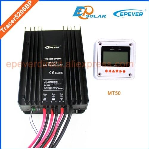 20A MPPT Controller EPEVER EPsolar Battery charger 12V 24V system MT50 remote Meter Tracer5206BP 20amps solar controller