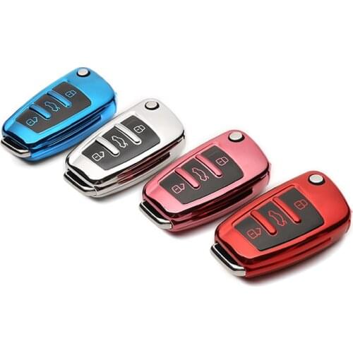 Hight Quality TPU Car Remote Key Case Cover Protective Shell For Audi C6 R8 A1 A3 Q3 A4 A5 Q5 A6 S6 A7 B6 B7 B8 8P 8V 8L TT RS