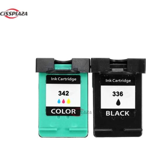 CISSPLAZA Compatible for hp 336 342 Ink Cartridge for hp Deskjet 5440 5420 D4100 PSC 1500 1510 1600 1610 2710 2575 C3180 printer