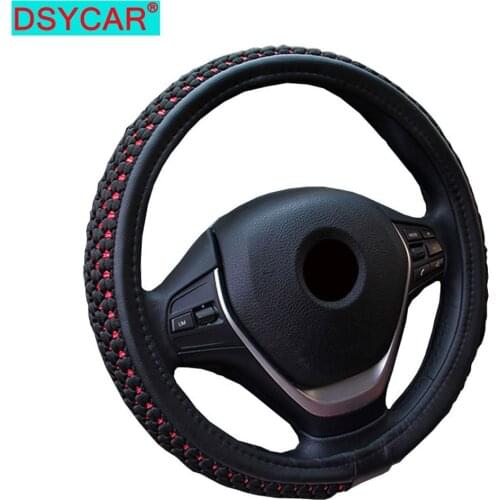 DSYCAR 1Pcs Sports Pu Leather Car Steering Wheel Cover Economic Personality Car Supplies