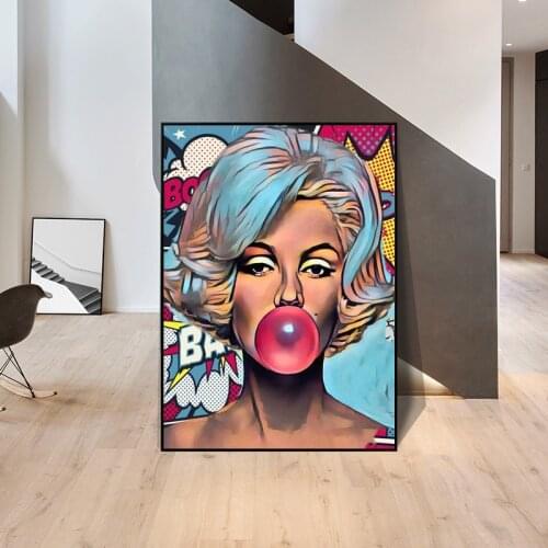Canvas Painting Pop Culture Wall Art Bubble HD Printing Marilyn Monroe Poster Graffiti Home Decor For Bedroom Modular Pictures