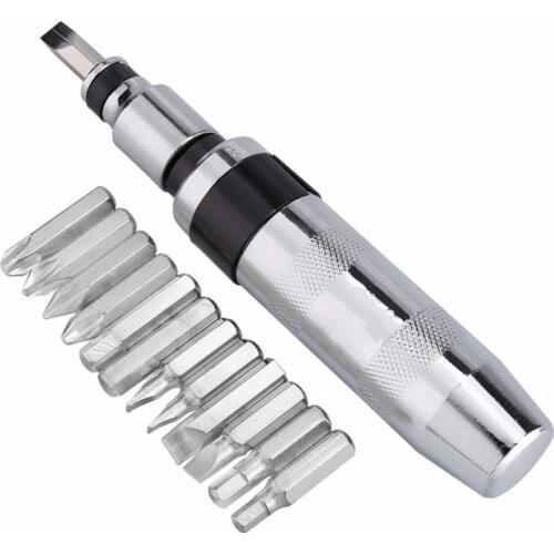 14Pcs/set Multi-purpose Impact Screwdriver Set with Case Heavy Duty Chisel Bits Tools Socket Kit Extractor Repair Driver Set