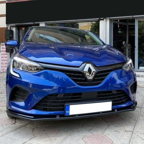 Renault Clio 5 Mk5 Clio Front Bumper Lip Attachment Gloss Black 3 Pcs