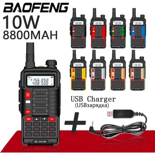Baofeng Professional 10W Walkie Talkie UV10R 128 Channels VHF UHF Dual Band Two Way CB Ham Radio Baofeng UV5R Enhanced UV 10R