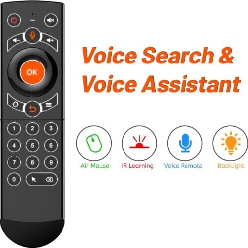 Voice Control Remote Air Mouse 2.4G Mini Wireless Android TV Control & Learning Microphone for Computer PC Android TV