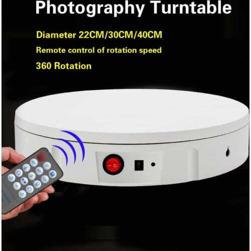 Adjustable 360 Degree Round Rotating Turntable Display Stand Photography Accessories Studio Shooting Photo Backdrop Stand